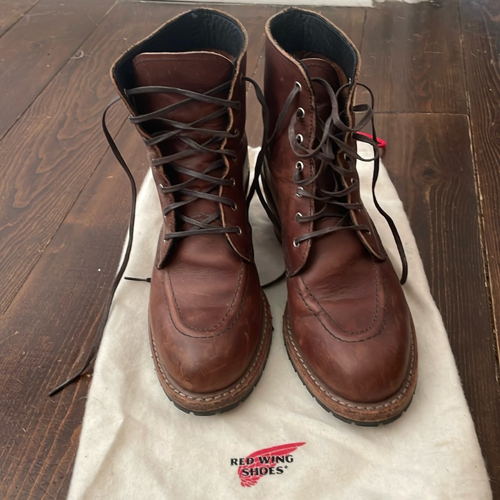 Red Wing Shoes Dark Brown Leather Heeled Boots